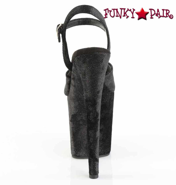 FLAMINGO-809WRB, 8 Inch Shimmering Fabric Platform Back View