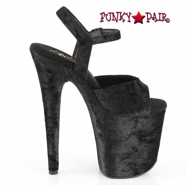 Pleaser FLAMINGO-809WRB, 8 Inch Shimmering Fabric Platform