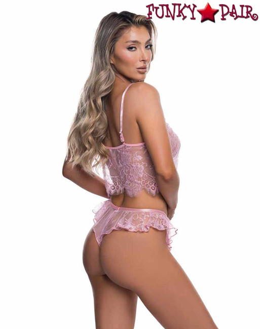 R-LI868, 2pc Pink Lace Cami Set Back View