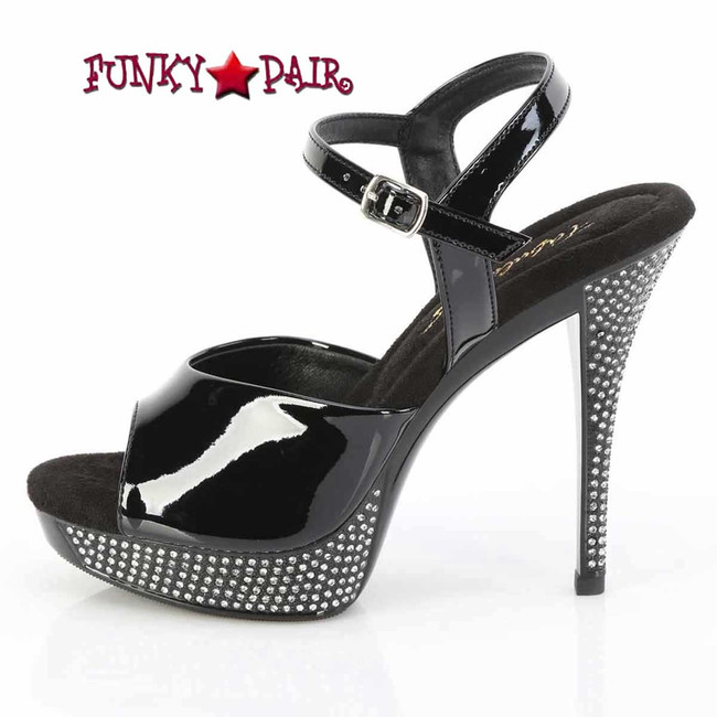 Fabulicious ATHENA-509, 5 Inch Ankle Strap with Rhinestones