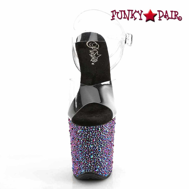 BEJEWELED-808MS,  Clear/Black Front View