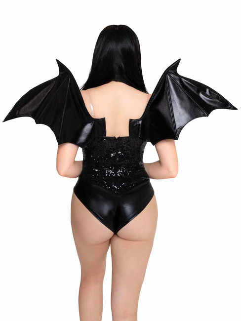 A2927, Strapless Bat Wings Back View