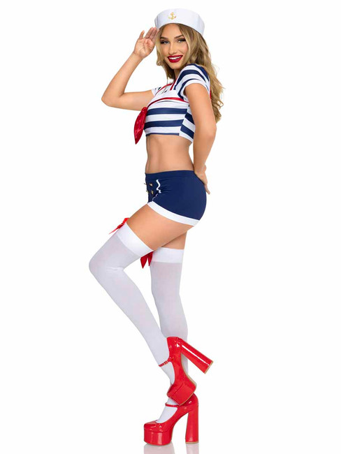 LA87350, Sexy Pin-Up Sailor Costume Side View