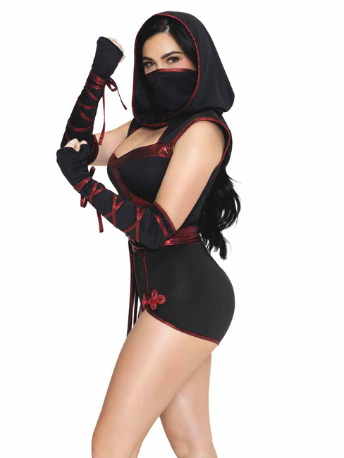 LA87323, Shadow Strike Ninja Costume Side View