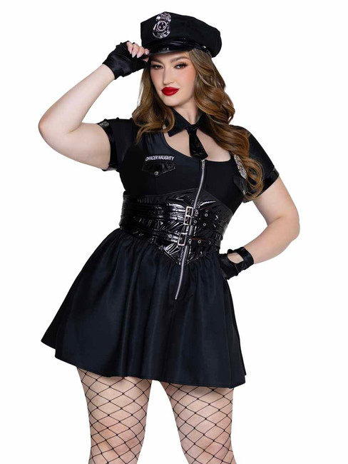 LA87363X, Plus Size Officer Naughty Costume By Leg Avenue