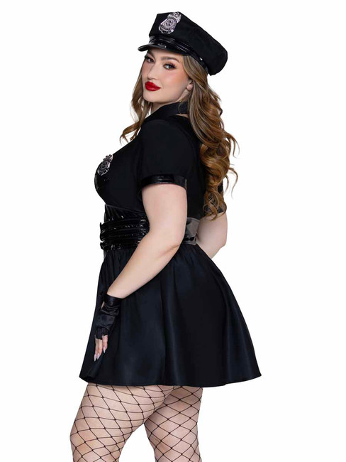 LA87363X, Plus Size Officer Naughty Costume Side View
