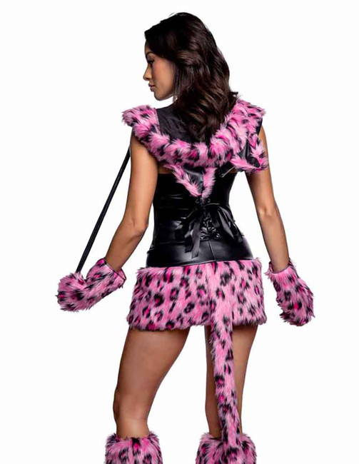 R6829, Wild Leopard Babe Costume Back View