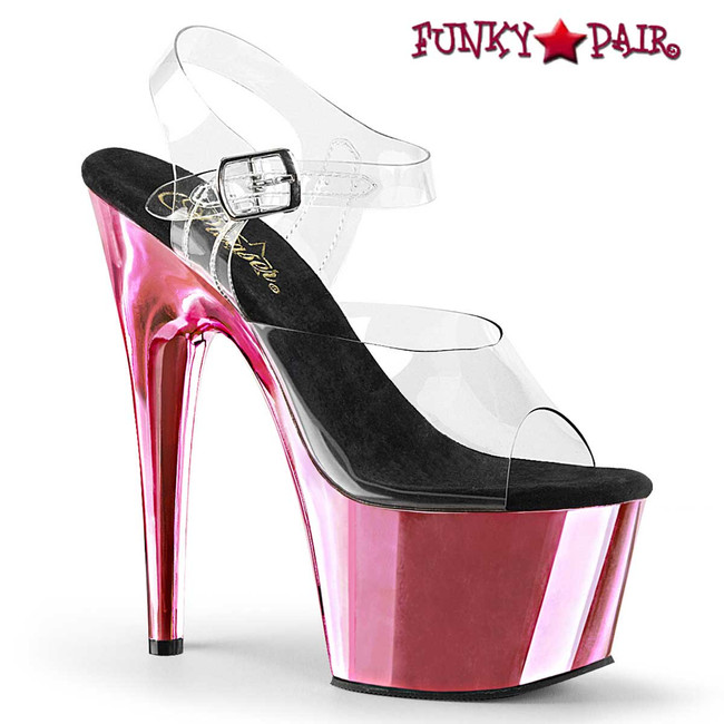 Adore-708 Baby Pink Chrome by Pleaser