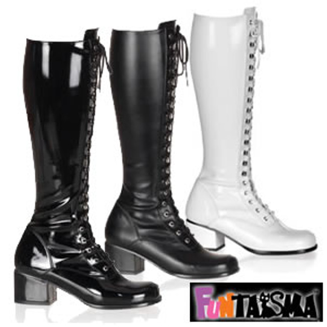 Retro-302, Block Heel Knee High Boot | Funtasma