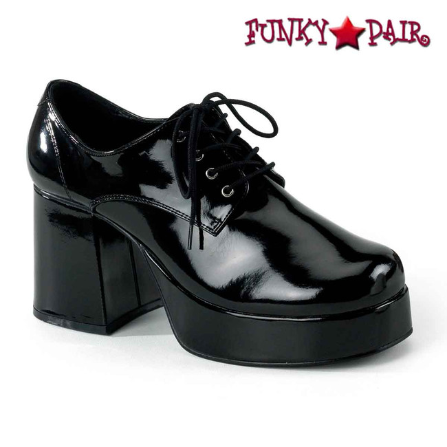 Black Men Disco Platform Shoes  | Funtasma JAZZ-02
