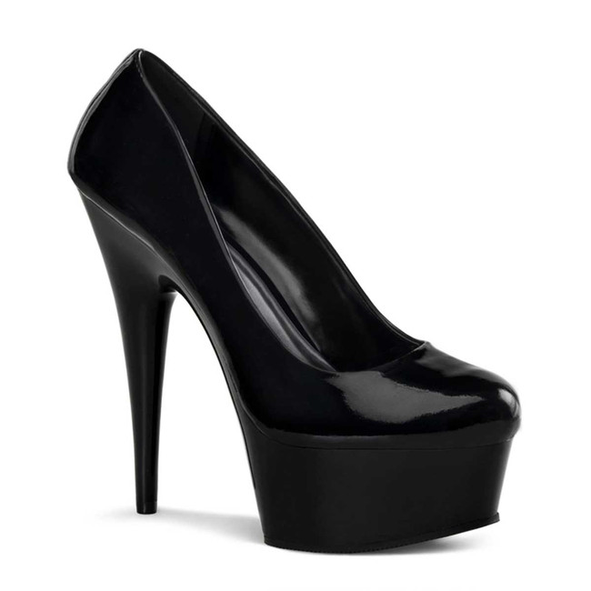 Delight-685, Black 6 Inch Stripper Platform Pump by Pleaser