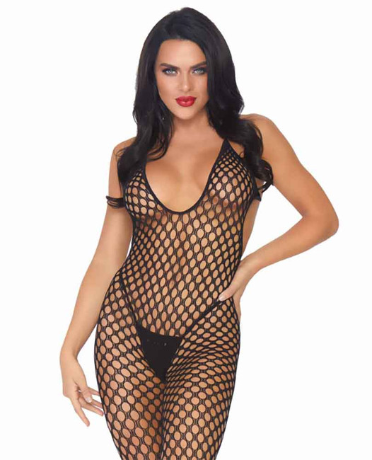 LA-89035, Crochet Net Footless BodyStocking By Leg Avenue