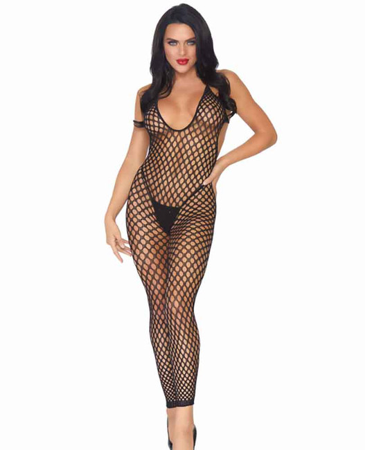 LA-89035, Crochet Net Footless Body Stocking Full View