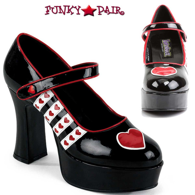 Funtasma | QUEEN-55, Queen of Hearts Platform Costume Shoes