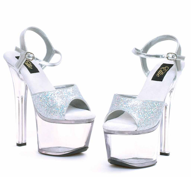 Ellie 711-Flirt-G 7" Glitter Platform Stripper Shoes