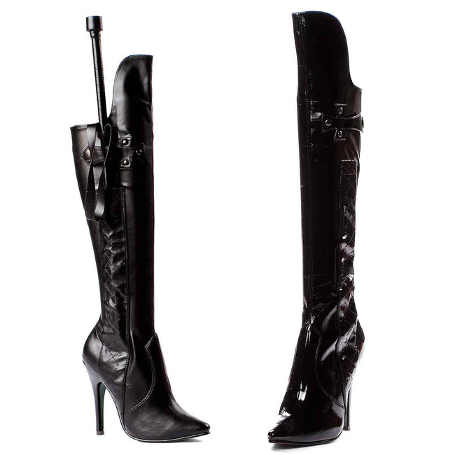 511-Sadie 5" Heel Over the Knee Boot w/Whip By Ellie Shoes