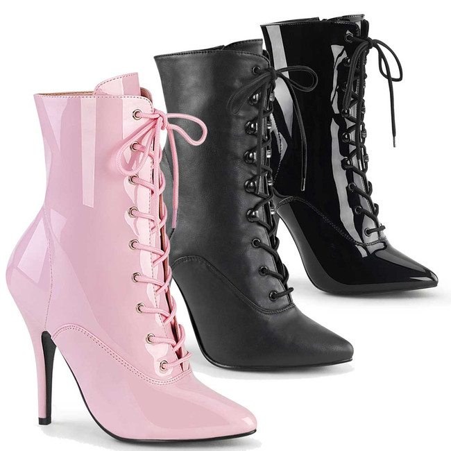 Seduce-1020,  5" Heel Lace Up Front Ankle Boots  By Pleaser