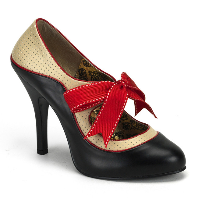 Bordello | Tempt-27, Two Tone Pump with Bow