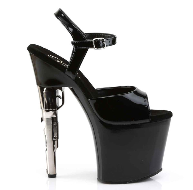 BONDGIRL-709, Gun Heel Platform Sandal Side View by Pleaser