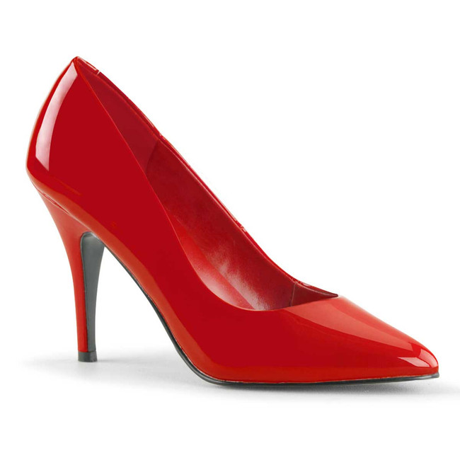 Vanity-420, 4 Inch Red Classic Pump By Pleaser