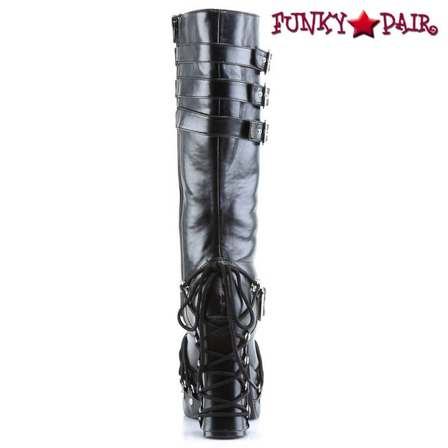 Women's Charade-206, Charade-206, Goth Punk Lolita Corset Lace Up Knee Boot Demonia Boots Back View