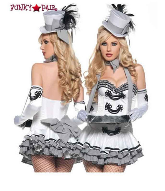 T1028, White Cigarette Girl Costume