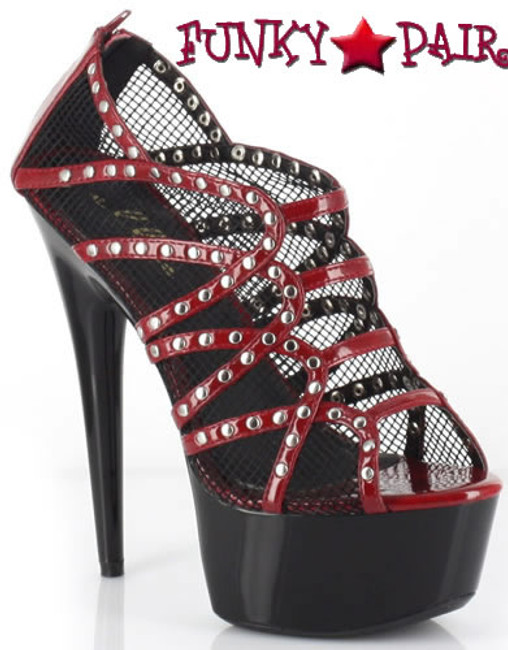 Ellie Shoes 609-Casey, 6 Inch High Heel with 1.75 Inch Platform Net Shoes