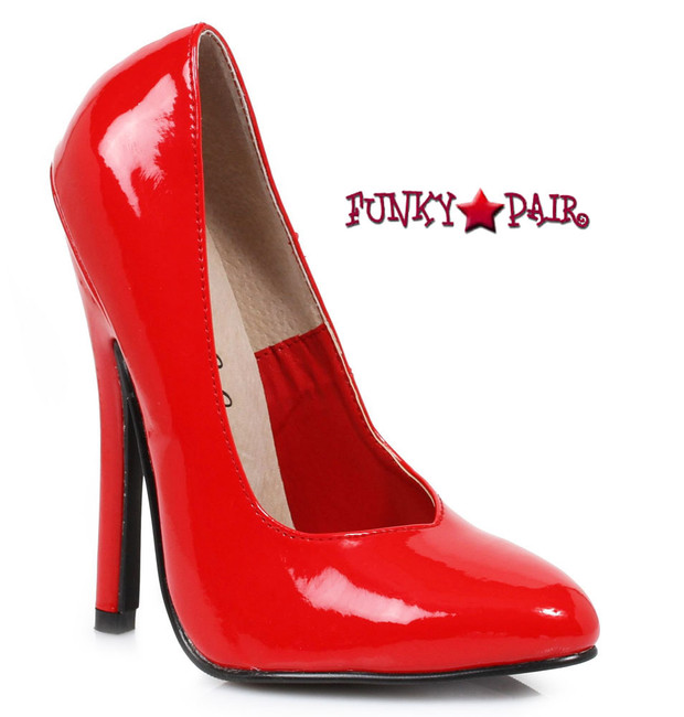 6 Inch Red  Pump by Ellie Shoes E-8260