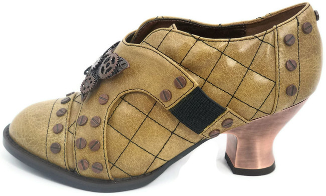 SteamPunk Oxford Shoes | Hades ICON Beige/Mustard side view