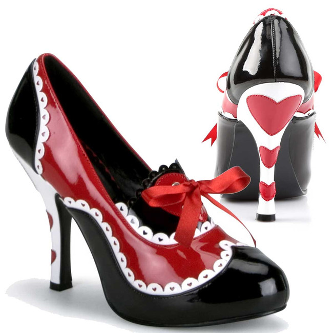 Queen-03 of Hearts on Heel | Funtasma Costume Shoes