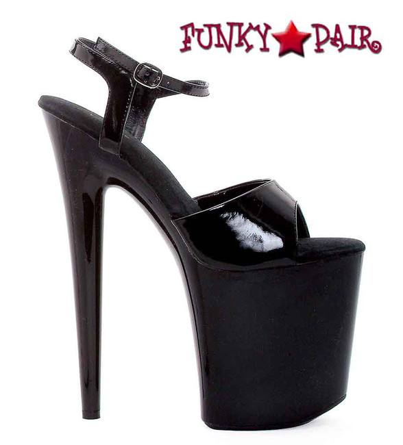 Black 8" Pole Dancing Platform Ellie Shoes | 850-JULIET