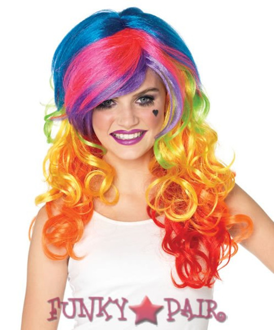 Rainbow Rocker Wig * A1977