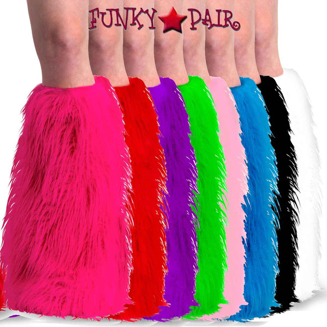YETI-01, Rave Fur Boot Cover By Pleaser