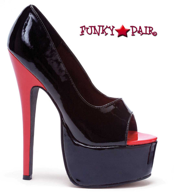 652-Bonnie, 6.5 Inch High Heel with 2.5 Inch Platform Stiletto Shoe Made by ELLIE Shoes