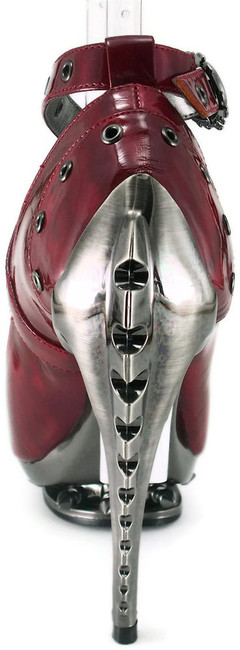 Razor Metallic Spine Heel | Hades TRITON Color burgundy back view