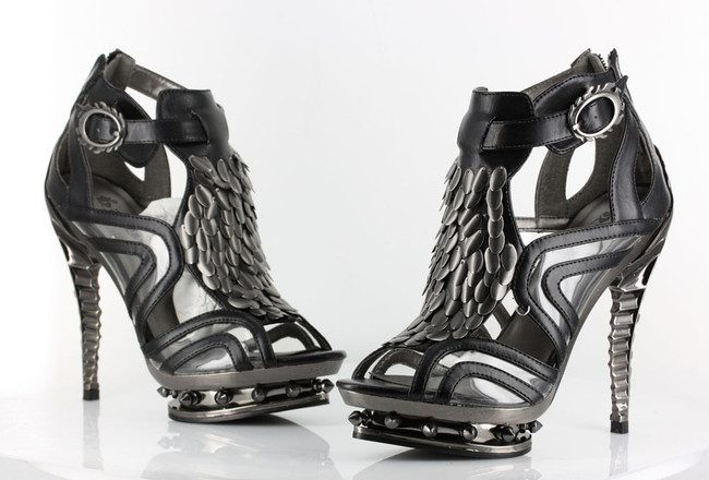 Orion, 5 Inch High Heel Steampunk Booties by Hades Shoes