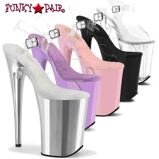 Infinity-908, 9 Inch Extreme 9 Inch Heel Ankle Strap By Pleaser USA