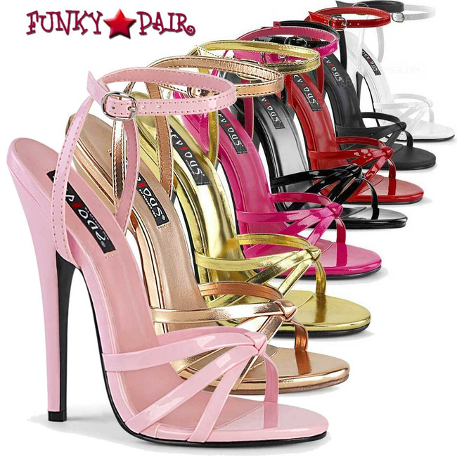 Pleaser | Domina-108, 6" Stiletto Heel Wrap Around Knotted Strap Sandal