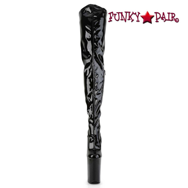 Infinity-4000, Black 9 Inch Stretch Crotch Boot Front View