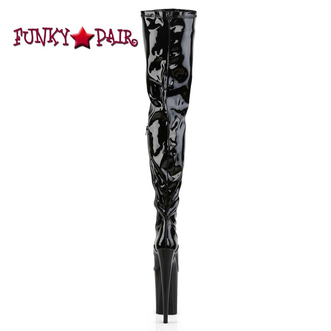 Infinity-4000, Black 9 Inch Stretch Crotch Boot Back View