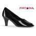 Pink Label | Divine-420 Womens Block Heel Pump Large Size 9-16 color black patent