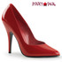 Seduce-420V, 5 Inch Red Classic Pump with V-Cut