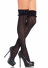 LA-6900, BlackCrocheted Over Knee Socks