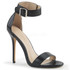 Amuse-10, 5 Inch Stiletto Heel Closed Back Sandal faux leather