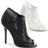 5" Heel Lace Open Toe Booties Fabulicious | Amuse-56,