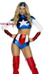FP-554701, 2 pc. Pretty Patriot Sexy Hero Costume