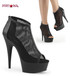 Mesh Booties Delight-600-12, 6 Inch, Stiletto Heel