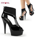 Pleaser | Delight-690, Peep Toe T-Strap Sandal Bootie