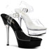 Pleaser Shoes ALLURE-608, Platform Clear Strap Shoes