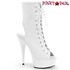 Clearance Delight-1016, White 6 Inch Heel Open Toe/Back Ankle Boots